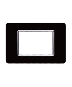 Placca In Vetro Serie Starlight 3P Colore Nero Compatibile Con Vimar Plana