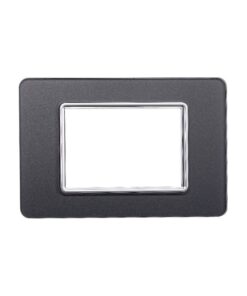 Placca In Vetro Serie Starlight 3P Colore Acciaio Scuro Compatibile Con Vimar Plana