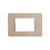 Placca In Vetro Serie Starlight 3P Colore Oro Compatibile Con Vimar Plana