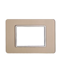 Placca In Vetro Serie Starlight 3P Colore Oro Compatibile Con Vimar Plana