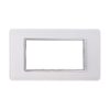 Placca In Vetro Serie Starlight 4P Colore Bianco Compatibile Con Vimar Plana