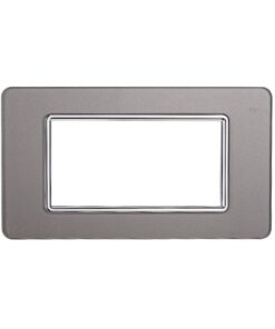 Placca In Vetro Serie Starlight 4P Colore Silver Compatibile Con Vimar Plana