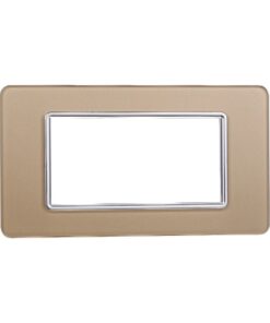 Placca In Vetro Serie Starlight 4P Colore Oro Compatibile Con Vimar Plana