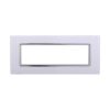 Placca In Vetro Serie Starlight 7P Colore Bianco Compatibile Con Vimar Plana