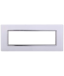 Placca In Vetro Serie Starlight 7P Colore Bianco Compatibile Con Vimar Plana
