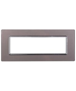 Placca In Vetro Serie Starlight 7P Colore Silver Compatibile Con Vimar Plana