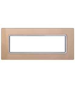 Placca In Vetro Serie Starlight 7P Colore Oro Compatibile Con Vimar Plana