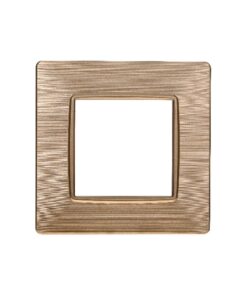 Placca Plastica Serie Starlight 2P Colore Oro Satinato Compatibile Con Vimar Plana