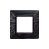 Placca Plastica Serie Starlight 2P Colore Nero Satinato Compatibile Con Vimar Plana