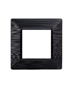 Placca Plastica Serie Starlight 2P Colore Nero Satinato Compatibile Con Vimar Plana