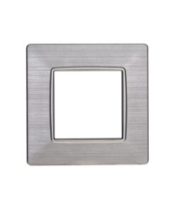 Placca Plastica Serie Starlight 2P Colore Silver Satinato Compatibile Con Vimar Plana