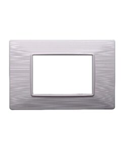 Placca Plastica Serie Starlight 3P Colore Bianco Satinato Compatibile Con Vimar Plana