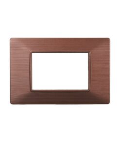 Placca Plastica Serie Starlight 3P Colore Bronzo Satinato Compatibile Con Vimar Plana