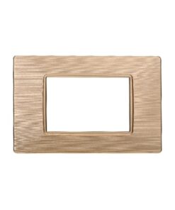 Placca Plastica Serie Starlight 3P Colore Oro Satinato Compatibile Con Vimar Plana