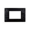 Placca Plastica Serie Starlight 3P Colore Nero Satinato Compatibile Con Vimar Plana