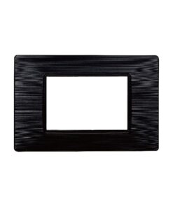 Placca Plastica Serie Starlight 3P Colore Nero Satinato Compatibile Con Vimar Plana