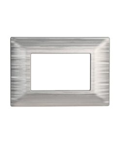 Placca Plastica Serie Starlight 3P Colore Silver Satinato Compatibile Con Vimar Plana