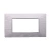 Placca Plastica Serie Starlight 4P Colore Bianco Satinato Compatibile Con Vimar Plana