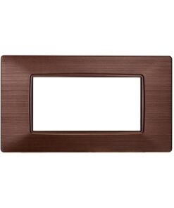 Placca Plastica Serie Starlight 4P Colore Bronzo Satinato Compatibile Con Vimar Plana