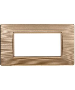 Placca Plastica Serie Starlight 4P Colore Oro Satinato Compatibile Con Vimar Plana