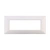 Placca Plastica Serie Starlight 7P Colore Bianco Satinato Compatibile Con Vimar Plana