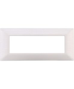 Placca Plastica Serie Starlight 7P Colore Bianco Satinato Compatibile Con Vimar Plana