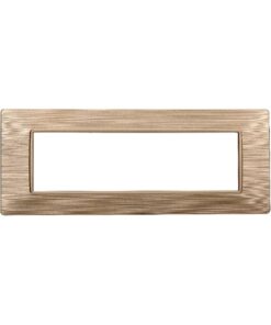 Placca Plastica Serie Starlight 7P Colore Oro Satinato Compatibile Con Vimar Plana