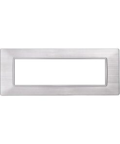 Placca Plastica Serie Starlight 7P Colore Silver Satinato Compatibile Con Vimar Plana