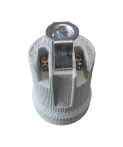 Alternative view of 2 Pezzi Portalampade E27 Ceramica Porcellana con Viti per Fili e Gancio in Ferro per Cantieri