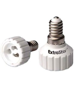 2 Pezzi Portalampade Adattatori Convertitore Lampada Attacco E14 a GU10