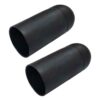 2 Pezzi Portalampade E14, Portalampada in Termoplastico Nero Slim Cilindro