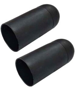2 Pezzi Portalampade E14, Portalampada in Termoplastico Nero Slim Cilindro