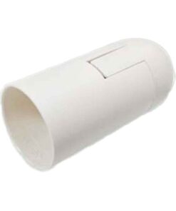 Alternative view of 2 Pezzi Portalampade E14, Portalampada in Termoplastico Bianco Slim Cilindro