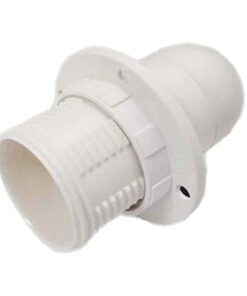 Alternative view of 2 Pezzi Portalampade E14, Portalampada in Termoplastico Bianco Con Ghiera