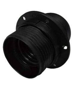 Alternative view of 2 Pezzi Portalampade E27, Portalampada in Termoplastico Nero Con Ghiera