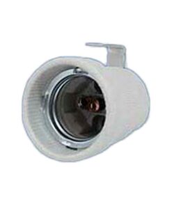 Alternative view of 2 Pezzi Portalampade E27 in Ceramica Porcellana con Viti per Fili e Gancio in Ferro per Cantieri