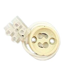 Alternative view of 2 Pezzi Portalampade GU10 in Ceramica, Portalampada Con Connettori Inclusi