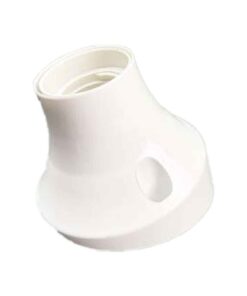 Alternative view of 2 Pezzi Portalampade E27 da Parete con Base Inclinata in Termoplastico Bianco
