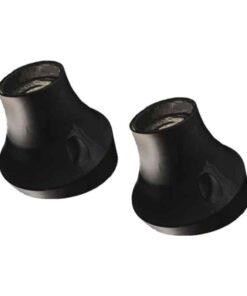 2 Pezzi Portalampade E27 da Parete con Base Inclinata in Termoplastico Nero