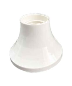 Alternative view of 2 Pezzi Portalampade E27 da Parete con Base Dritta in Termoplastico Bianco