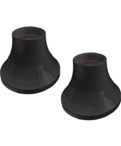 2 Pezzi Portalampade E27 Portalampada Da Parete Con Base Dritto in Termoplastico Nero