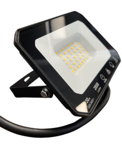 Faro Led Flood Slim 30W 2850 Lumen Bianco Neutro 4200K 90LM/W AC 220V 50Hz Nero IP65
