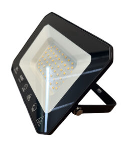 Faro Led Flood Slim 50W 4300 Lumen Bianco Neutro 4200K 90LM/W AC 220V 50Hz Nero IP65