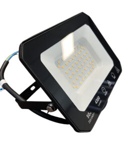 Faro Led Flood Slim 50W 4300 Lumen Bianco Neutro 4200K 90LM/W AC 220V 50Hz Nero IP65