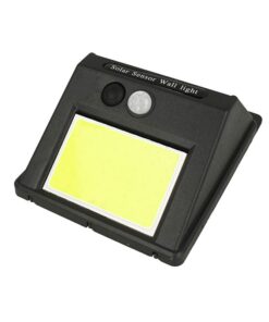 Luce Led COB Da Parete Con Pannello Solare Sensore Movimento e Crepuscolare 0,65W IP65 Nero Esterno per Giardino