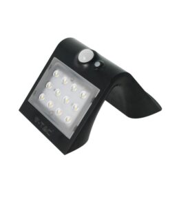 Faretto Led Ricaricabile Da Parete Con Pannello Solare Sensore PIR Movimento Crepuscolare 1,5W Bianco Neutro IP65 Esterno SKU-8277