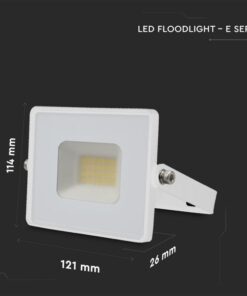 Faro Led Flood Light 20W 1620lm IP65 Slim 121X114X26mm Carcassa Bianca Luce 6500K SKU-215951
