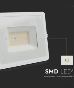 Alternative view of Faro Led Flood Light 30W 2510lm IP65 Slim 158X137X32mm Carcassa Bianca Luce 6500K SKU-215957