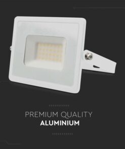 Faro Led Flood Light 30W 2510lm IP65 Slim 158X137X32mm Carcassa Bianca Luce 6500K SKU-215957