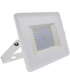 Faro Led Flood Light 100W 8700lm IP65 Slim 261X217X32mm Carcassa Bianca Luce 4000K SKU-215968